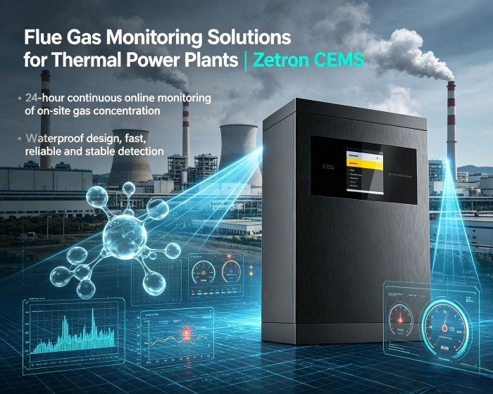 Riešenia monitorovania spalín pre tepelné elektrárne | Zetron CEMS od monitorovania procesov až po zhodu s emisiami na konci potrubia